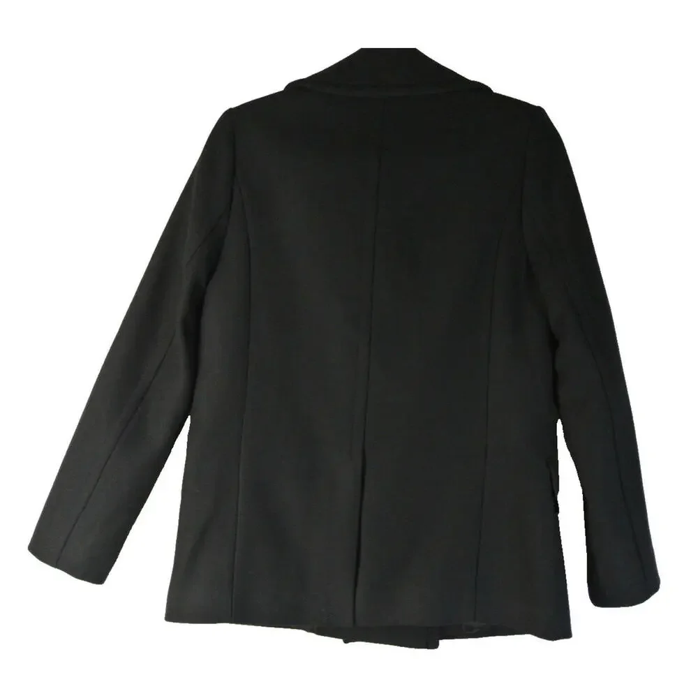 New Reiss Black Double-Breasted Coat - Picture 7 of 11